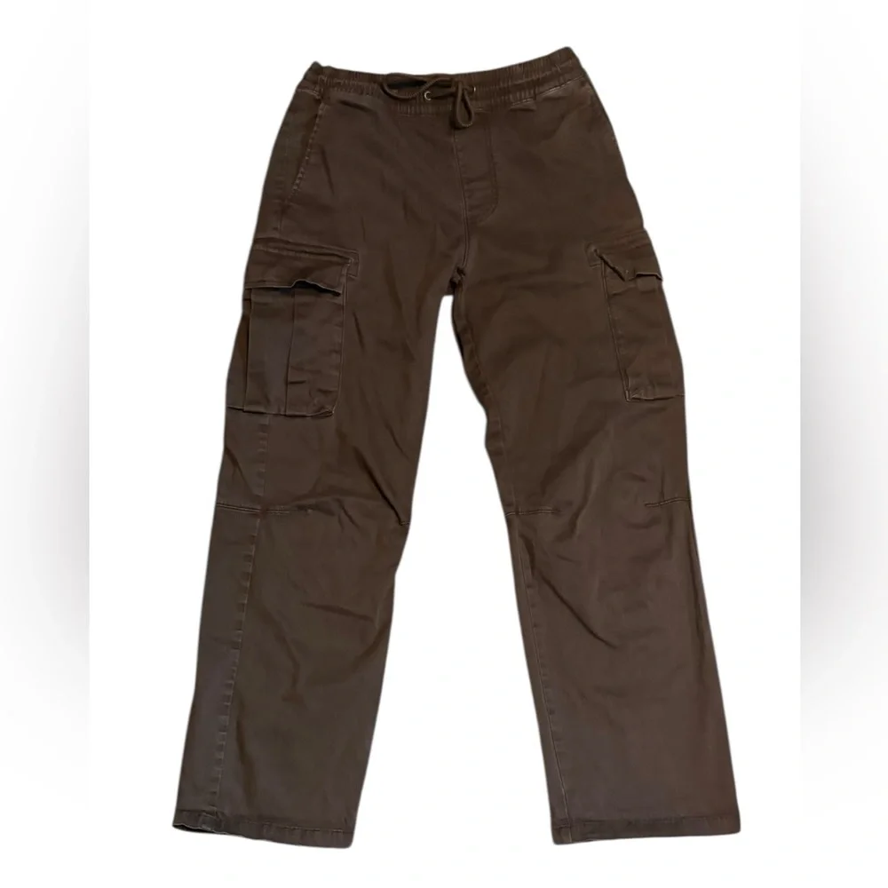 PacSun Stretch Brody Cargo Pants Brown Baggy Fit Size Small - Picture 9 of 12